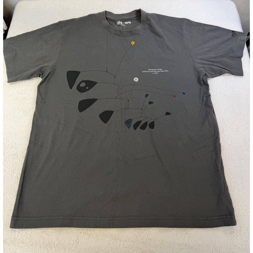 Uniqlo UT Tate Alexander Calder Art T-Shirt Gray Large 341-470751